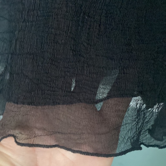 YIGAL AZROUEL black silk taffeta top size 4 - Picture 10 of 10